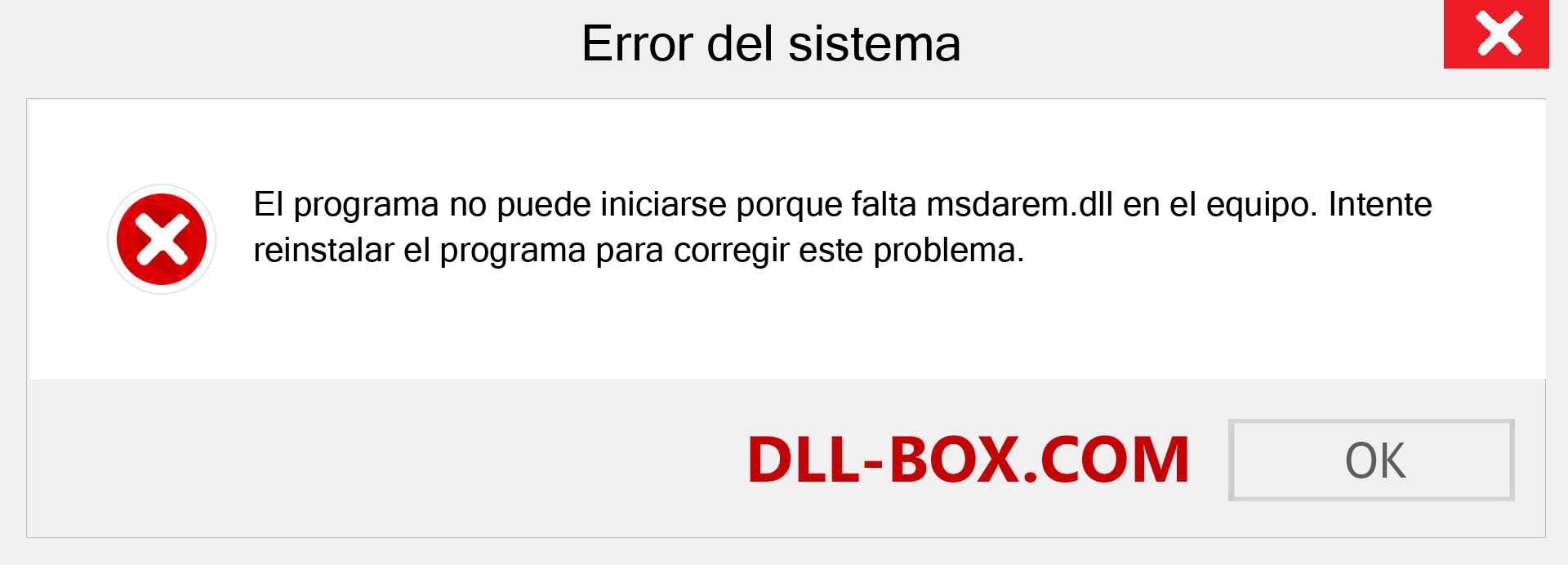 ¿Falta el archivo msdarem.dll ?. Descargar para Windows 7, 8, 10 - Corregir msdarem dll Missing Error en Windows, fotos, imágenes